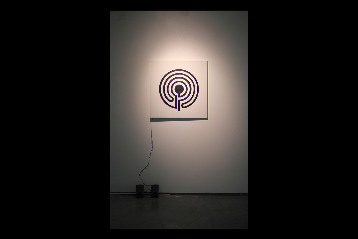 Full shot of Touchbase installation in gallery setting